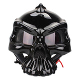Maxbell Skull Motorcycle Helmet Impact Protection Half Helmet Breathable Bike Helmet M Glossy black