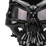 Maxbell Skull Motorcycle Helmet Impact Protection Half Helmet Breathable Bike Helmet XL Glossy black