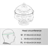 Maxbell Skull Motorcycle Helmet Impact Protection Half Helmet Breathable Bike Helmet XL Glossy black