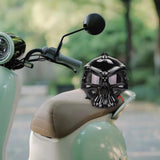 Maxbell Skull Motorcycle Helmet Impact Protection Half Helmet Breathable Bike Helmet XL Glossy black