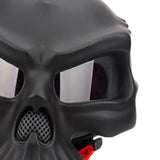Maxbell Skull Motorcycle Helmet Impact Protection Half Helmet Breathable Bike Helmet M Matt black