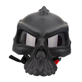 Maxbell Skull Motorcycle Helmet Impact Protection Half Helmet Breathable Bike Helmet M Matt black