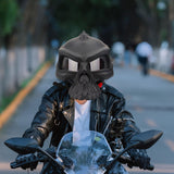 Maxbell Skull Motorcycle Helmet Impact Protection Half Helmet Breathable Bike Helmet M Matt black
