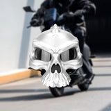 Maxbell Skull Motorcycle Helmet Impact Protection Half Helmet Breathable Bike Helmet M Argent