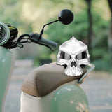 Maxbell Skull Motorcycle Helmet Impact Protection Half Helmet Breathable Bike Helmet L Argent