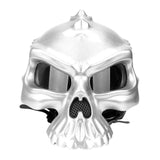 Maxbell Skull Motorcycle Helmet Impact Protection Half Helmet Breathable Bike Helmet XL Argent