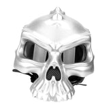 Maxbell Skull Motorcycle Helmet Impact Protection Half Helmet Breathable Bike Helmet XL Argent
