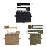 Maxbell Hunting Vest Front Pane Adults Nylon Buckles Hiking Portable Side Waist Belt blaxk