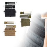 Maxbell Hunting Vest Front Pane Adults Nylon Buckles Hiking Portable Side Waist Belt blaxk