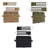 Maxbell Hunting Vest Front Pane Adults Nylon Buckles Hiking Portable Side Waist Belt blaxk