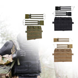 Maxbell Hunting Vest Front Pane Adults Nylon Buckles Hiking Portable Side Waist Belt blaxk