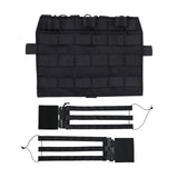 Maxbell Hunting Vest Front Pane Adults Nylon Buckles Hiking Portable Side Waist Belt blaxk