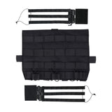 Maxbell Hunting Vest Front Pane Adults Nylon Buckles Hiking Portable Side Waist Belt blaxk