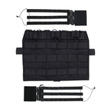 Maxbell Hunting Vest Front Pane Adults Nylon Buckles Hiking Portable Side Waist Belt blaxk