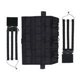 Maxbell Hunting Vest Front Pane Adults Nylon Buckles Hiking Portable Side Waist Belt blaxk