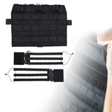 Maxbell Hunting Vest Front Pane Adults Nylon Buckles Hiking Portable Side Waist Belt blaxk