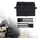 Maxbell Hunting Vest Front Pane Adults Nylon Buckles Hiking Portable Side Waist Belt blaxk
