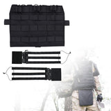 Maxbell Hunting Vest Front Pane Adults Nylon Buckles Hiking Portable Side Waist Belt blaxk