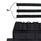 Maxbell Hunting Vest Front Pane Adults Nylon Buckles Hiking Portable Side Waist Belt blaxk