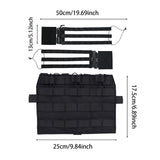 Maxbell Hunting Vest Front Pane Adults Nylon Buckles Hiking Portable Side Waist Belt blaxk