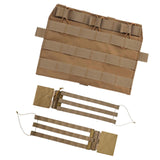 Maxbell Hunting Vest Front Pane Adults Nylon Buckles Hiking Portable Side Waist Belt khaki