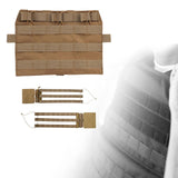 Maxbell Hunting Vest Front Pane Adults Nylon Buckles Hiking Portable Side Waist Belt khaki