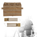 Maxbell Hunting Vest Front Pane Adults Nylon Buckles Hiking Portable Side Waist Belt khaki