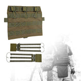Maxbell Hunting Vest Front Pane Adults Nylon Buckles Hiking Portable Side Waist Belt green