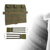 Maxbell Hunting Vest Front Pane Adults Nylon Buckles Hiking Portable Side Waist Belt green