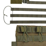 Maxbell Hunting Vest Front Pane Adults Nylon Buckles Hiking Portable Side Waist Belt green