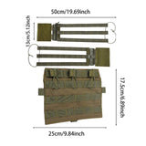 Maxbell Hunting Vest Front Pane Adults Nylon Buckles Hiking Portable Side Waist Belt green