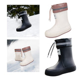 Maxbell Rain Boots for Women Wellies Fashion Garden Boots for Fishing Outside Travel Beige