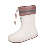 Maxbell Rain Boots for Women Wellies Fashion Garden Boots for Fishing Outside Travel Beige