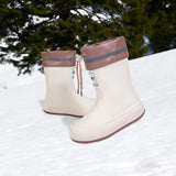 Maxbell Rain Boots for Women Wellies Fashion Garden Boots for Fishing Outside Travel Beige