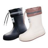 Maxbell Rain Boots for Women Wellies Fashion Garden Boots for Fishing Outside Travel Beige