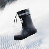 Maxbell Rain Boots for Women Wellies Fashion Garden Boots for Fishing Outside Travel Black