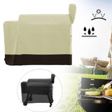 Maxbell BBQ Grill Cover Cooking Fade Resistant Outdoor Grill Grilling Barbecue Cover Beige Brown