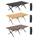 Maxbell Camping Folding Table Compact Foldable Picnic Table for Hiking Beach Kitchen black
