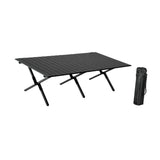 Maxbell Camping Folding Table Compact Foldable Picnic Table for Hiking Beach Kitchen black