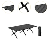 Maxbell Camping Folding Table Compact Foldable Picnic Table for Hiking Beach Kitchen black