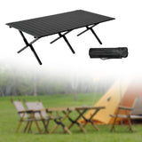 Maxbell Camping Folding Table Compact Foldable Picnic Table for Hiking Beach Kitchen black