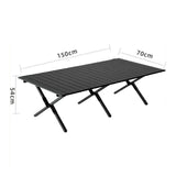 Maxbell Camping Folding Table Compact Foldable Picnic Table for Hiking Beach Kitchen black