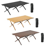 Maxbell Camping Folding Table Compact Foldable Picnic Table for Hiking Beach Kitchen black