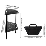 Maxbell Multifunctional Detachable Table Camping Table for Travel Hiking Backpacking Black