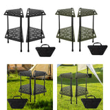 Maxbell Multifunctional Detachable Table Camping Table for Travel Hiking Backpacking Black