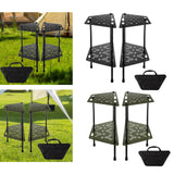 Maxbell Multifunctional Detachable Table Camping Table for Travel Hiking Backpacking Black