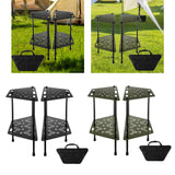 Maxbell Multifunctional Detachable Table Camping Table for Travel Hiking Backpacking Black