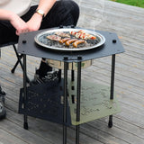 Maxbell Multifunctional Detachable Table Camping Table for Travel Hiking Backpacking Black