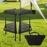 Maxbell Multifunctional Detachable Table Camping Table for Travel Hiking Backpacking Black