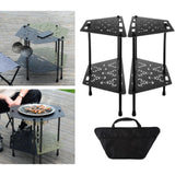 Maxbell Multifunctional Detachable Table Camping Table for Travel Hiking Backpacking Black
